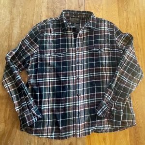 Lucky Brand cotton flannel plaid XL